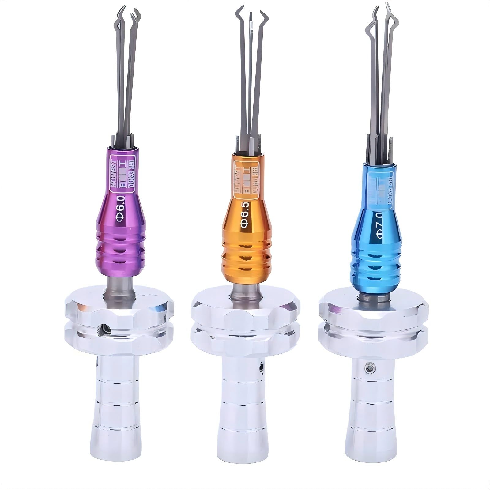 Rlokk Multicolor Cross Lock Picking Tool Kit,3 Pieces Pick(6.0Mm, 6.5Mm, 7.0Mm)
