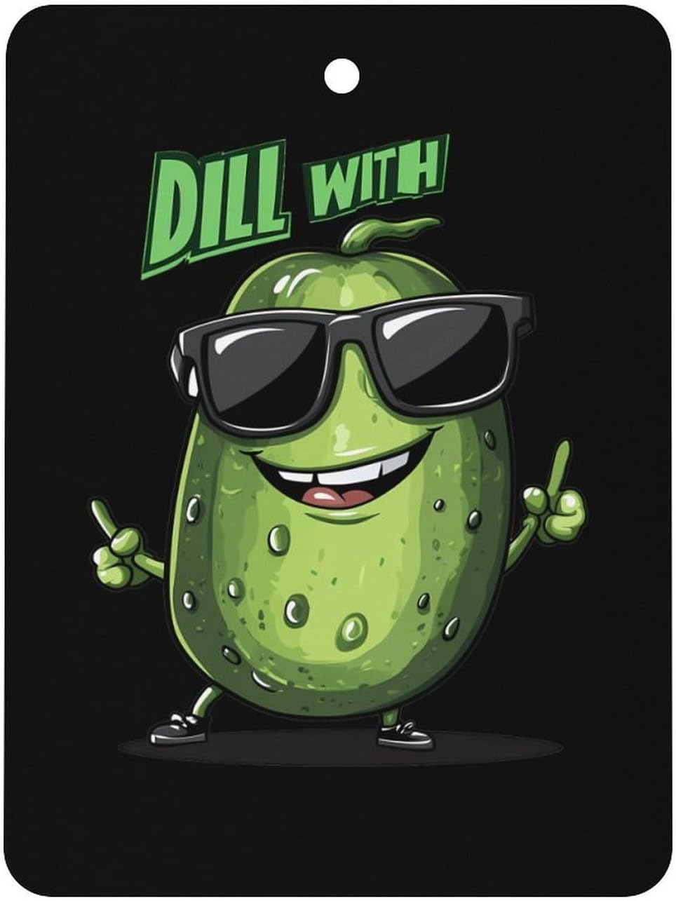 Dill With It Funny Pickle Car Air Freshener Hanging Aromatherapy Tablets for Car Accessories Square