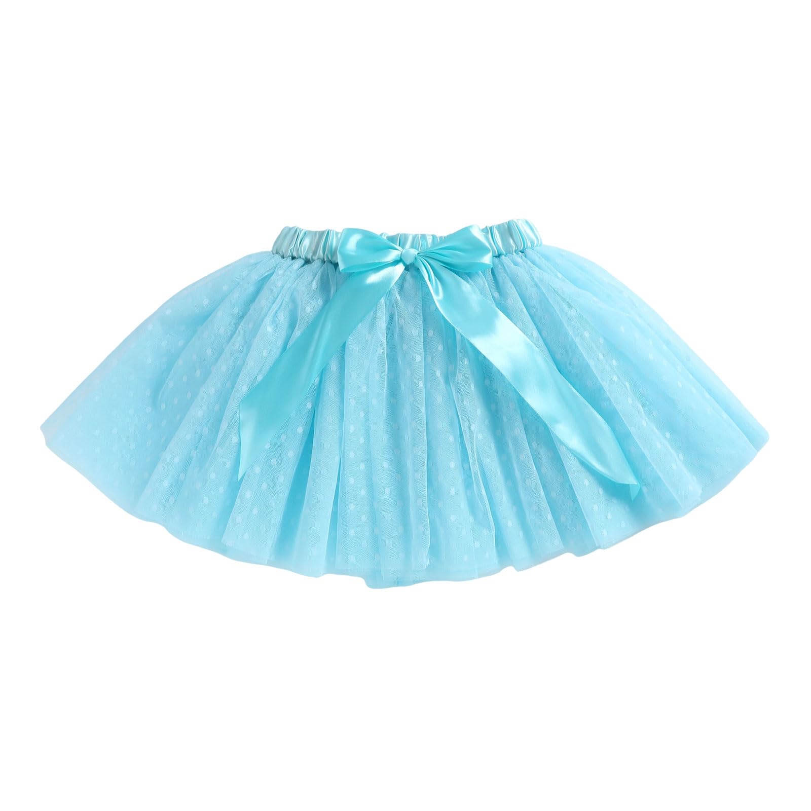 Hykiee Tüllrock Mädchen Kinder 2-6 Jahre, Weiches Kleinkind Baby Prinzessin 3 Schichten Tütü Rock mit Schleife, Polka Dot Tanzrock Minirock Tüllrock Ballett Tanzen Skirt für Geburtstag Party