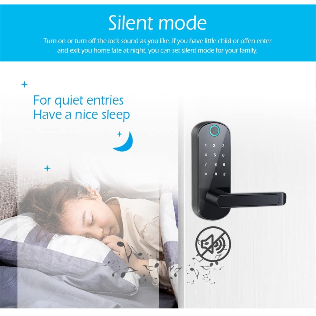 Smart Electronic Lock Fingerprint Lock Port Sicurezza Blocco Intelligente Blocco della Porta biometrica con App (Proprio Fuori) Octopus Feet