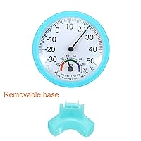 Vista 4 de PATIKIL Termómetro higrómetro de interior de 2.953 in, paquete de 2 mini medidores de medición automática de temperatura y humedad con base