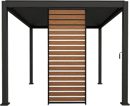 Mirador Accessory - Aluminum Deco Wall Panorama 1/3 10 Side for Pergola 111 Series, Easy Install Windproof UV-Resistant, Takasho, not pergola