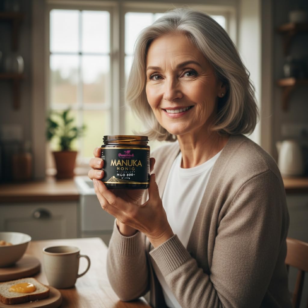 Manuka Honig | MGO 800+ | 250g | Das ORIGINAL aus NEUSEELAND mit Herkunftsnachweis | ANALYSIERT & ZERTIFIZIERT | Premium Qualität 100% natürlich | PowerFabrik