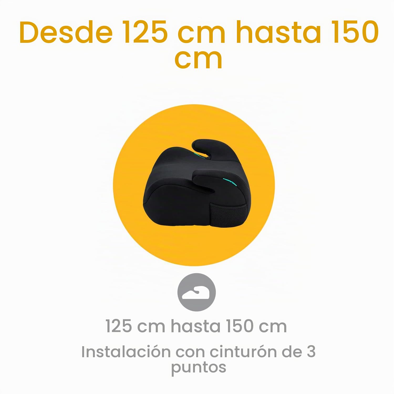Osann Asiento elevador de coche para niños, sin Isofix, 125 – 150 cm (aproximadamente 15 – 36 kg), asiento de coche, color negro