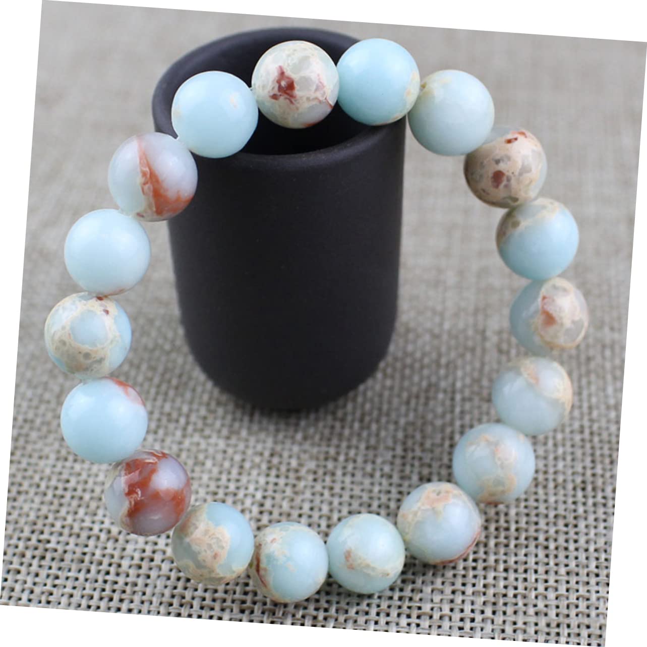 CCXXYGWJ Schmuck Blaues Armband Perle Mädchen Perlen Natürliche Miss Runde Perlen