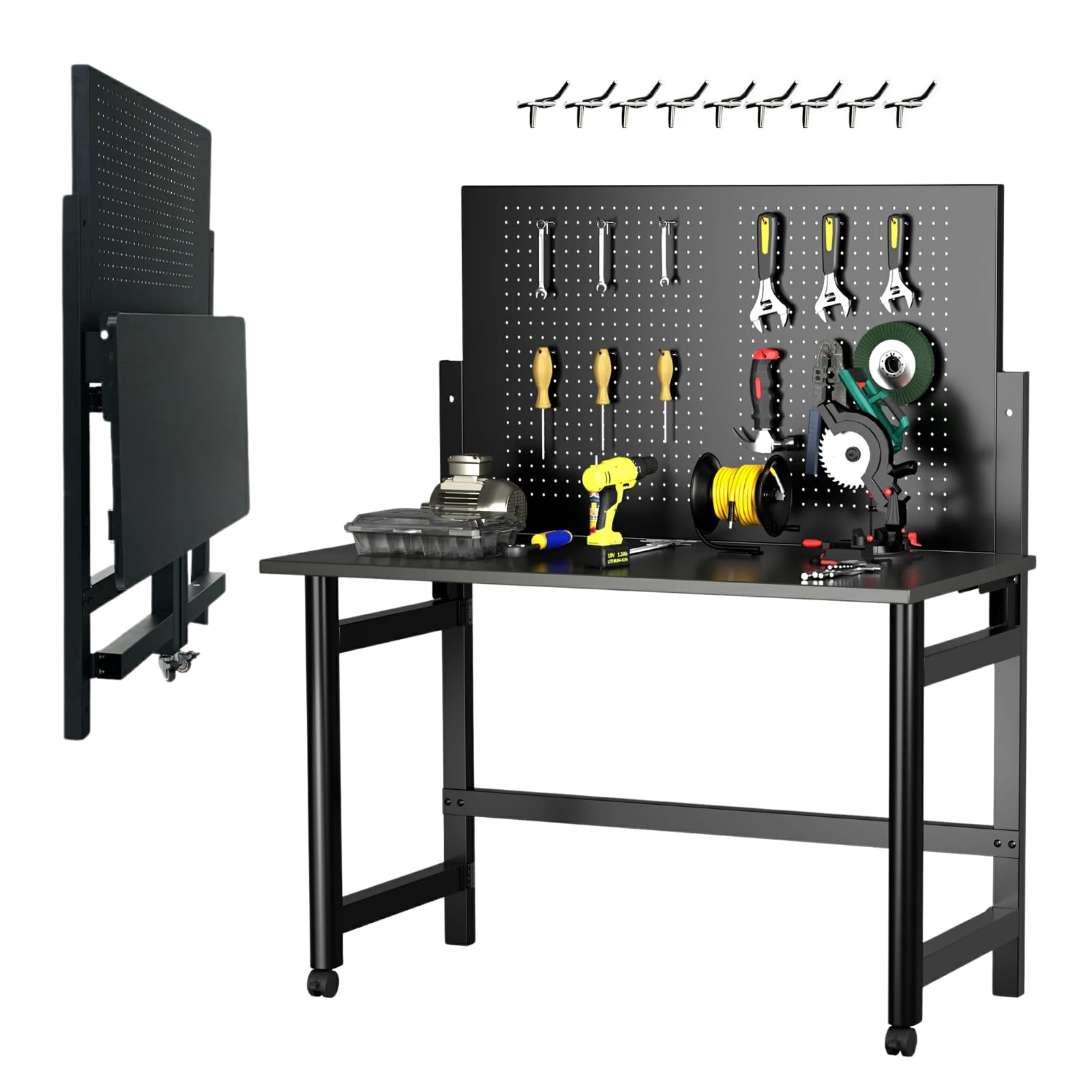 Amazon.co.jp: Harper & Bright Designs ワークテーブル 作業台 