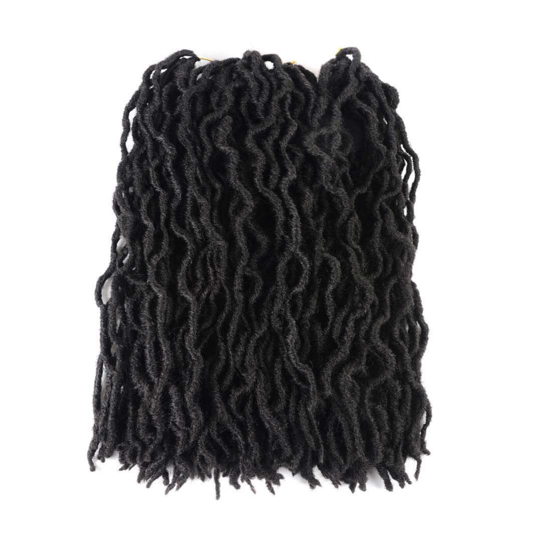 24 Zoll Goddess Faux Locs Crochet Hair – 6 Packungen, Weich, Gewellt, Farbe 1B/99J/530