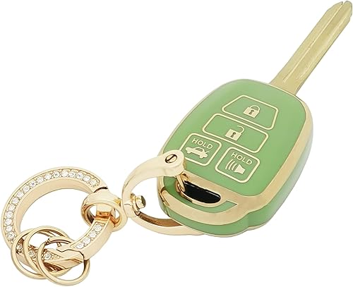 Funda para llavero Toyota con llavero de TPU suave para llave de automóvil, compatible con Camry Corolla RAV4 Highlander Avalon Corolla iM Venza