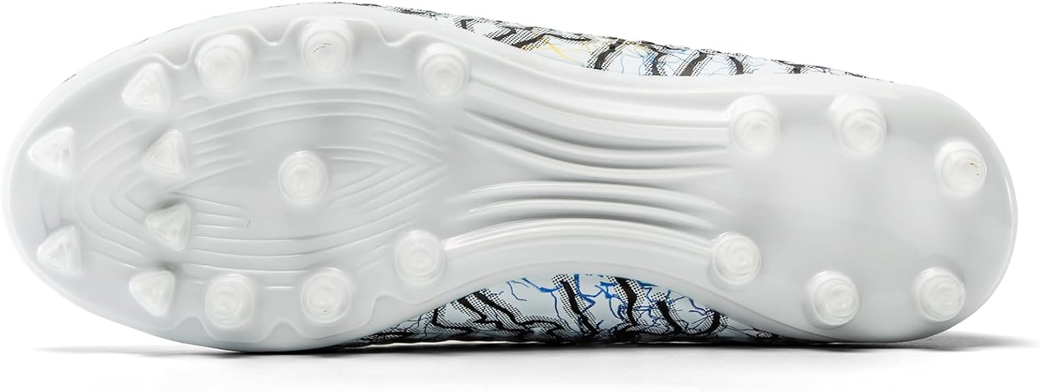 Kids Soccer Cleats Boys Girls Youth Firm Groud Cleats High Top Soccer Shoes Professional Athletic Outdoor Football Shoes for Little Kid/Big Kid - Image 6