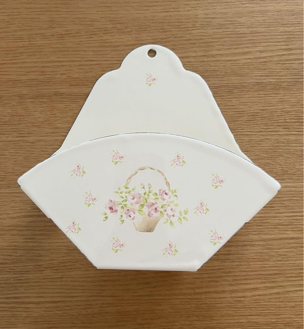 イマン ホーロー バスケットローズコーヒーフィルターストッカー imane