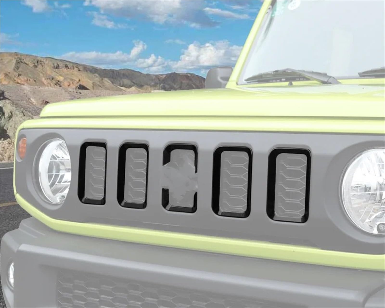 Przednia kratka wlotu powietrza do samochodu, osłona wlotu powietrza, pasuje do Suzuki Jimny JB64 JB74 2019-2023,akcesoria zewnętrzne ABS