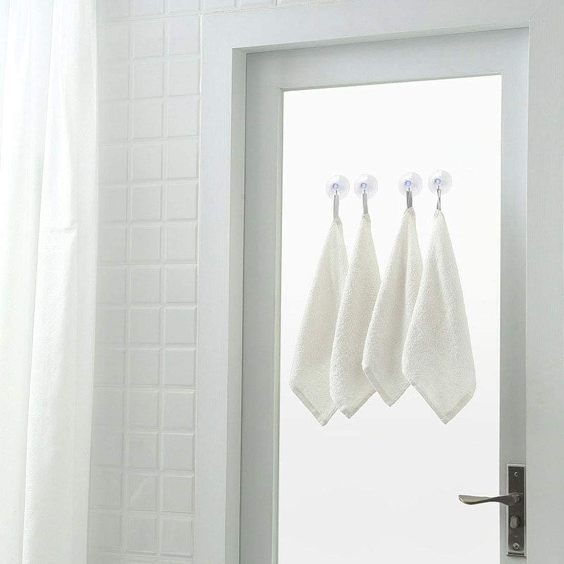 48 Pcs Suction Cup Wall Hooks, 45mm Suction Cups with Hooks for Bathroom and Kitchen