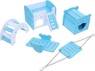 balacoo 1 Set Hamster Villa suirrel House Small pet House Hamster Climbing Ladder Hedgehog House Small Animals House Squirrel Toys Squirrel Plaything Fitness Wooden Sports Hedgehog nest