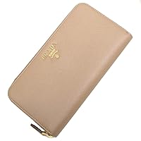 PRADA プラダ　1ML506 レザー ラウンド　ジップウォレット　ベージュ プラダ ナッパ 1ML506 レザー ラウンドジップウォレット