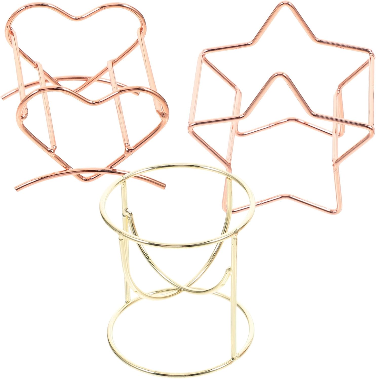 3pcs Makeup Sponge Holder Rack Set with Unique Ball, Star, and Heart Shapes, Portable Iron Drying Stand for Draining and Storing Beauty Sponges, for Travel and Cosmetics Store Use