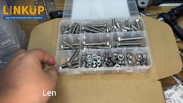 307PCS Nuts and Bolts Assortment Kit,1/4-20, 5/16-18,3/8-16 Hex