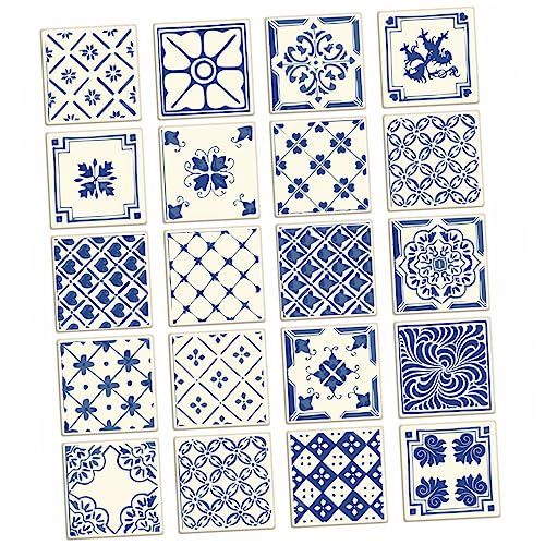 Hemobllo 20piezas Pegatinas De Baldosas Autoadhesivas Impermeables Para Cocina y Baño Vinilo Creativo Para Decoración De Paredes Instalación y Material Resistente