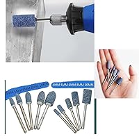 Vista 2 de Chiloskit 100 piezas de pulido de cerámica pulido cabeza de pulido de piedra de cerámica montado abrasivo vástago 1/8 pulgadas compatible