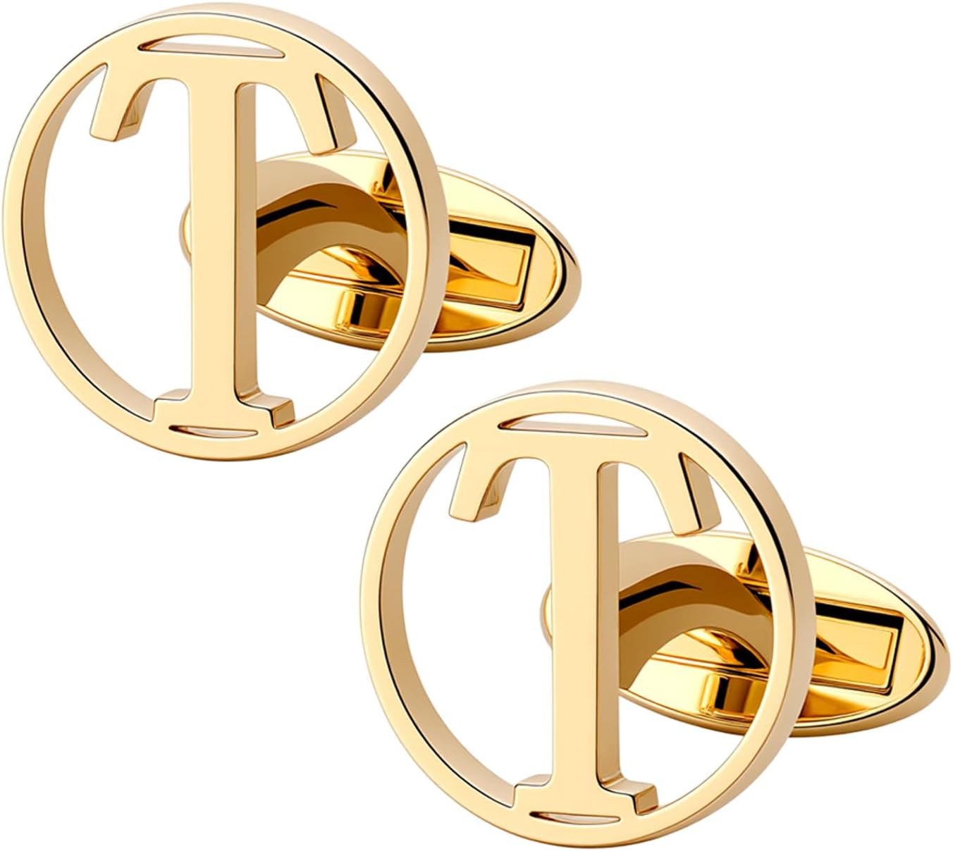 GWD Cufflinks for Men Classic Tuxedo Shirt Wedding Cuff Links Personalized Initials A-Z Gift