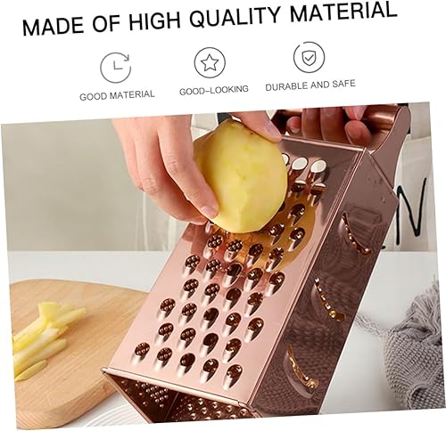 Miniatura 8 de DOITOOL 1 rallador de caja, rallador de queso de acero inoxidable de 4 caras con recipiente de almacenamiento, rejilla vertical de acero inoxidable