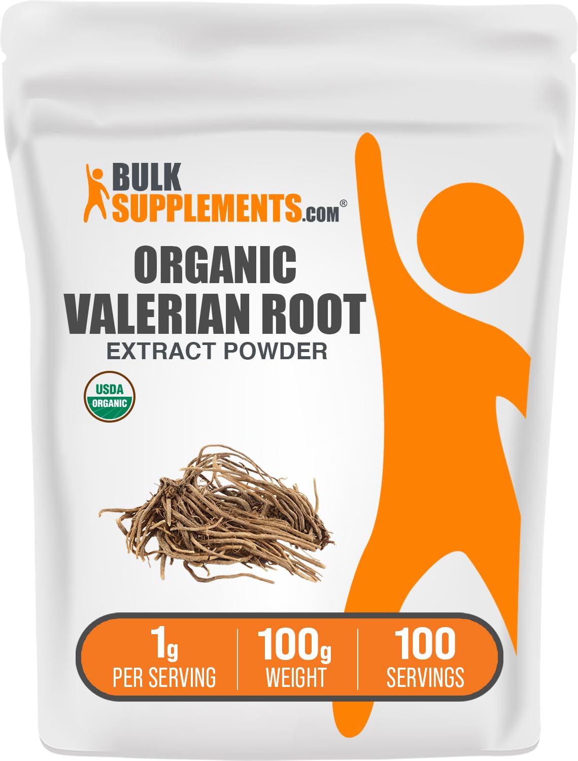 BulkSupplements.com Organic Valerian Extract Powder - Sourced from Valerian Root, Herbal Supplement - Gluten Free, 1g per Serving, 100g (3.5 oz) (Pack of 1) 3.5 Ounce (Pack of 1)