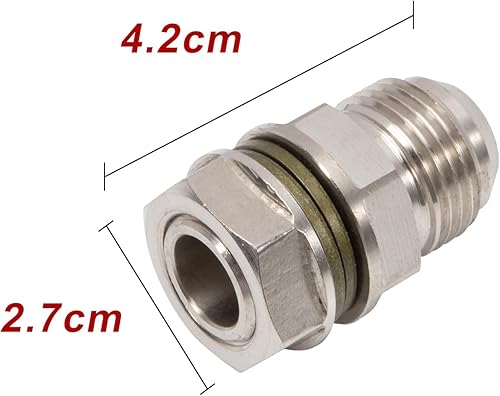 Miniatura 2 de 315-04301-010 Adaptador de tapón de drenaje de retorno de aceite 10AN Turbo Cárter de aceite Bung Fitting Sin soldadura Reemplazar 31504301010