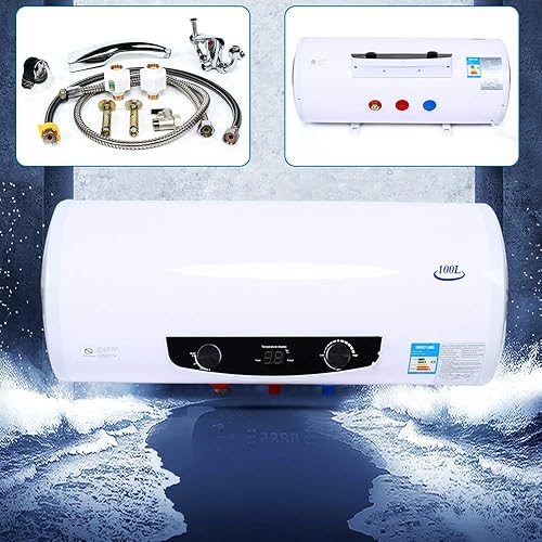 Miniatura 6 de PIAOCAIYIN Calentador de agua caliente eléctrico, calentador de agua de control completamente automático para ducha, calentador de 100 L, calentador