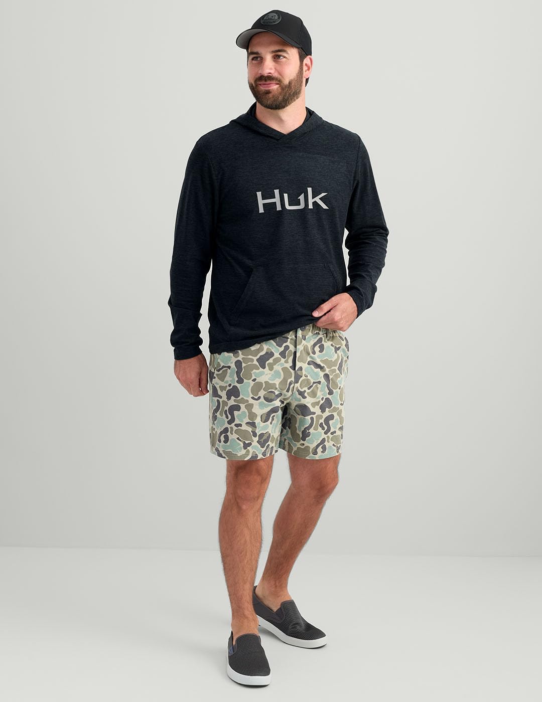 HUK Men's Next Level Camp Short, 6" Inseam Lightweight, Quick-Drying, Stretch Fishing and Outdoor Shorts