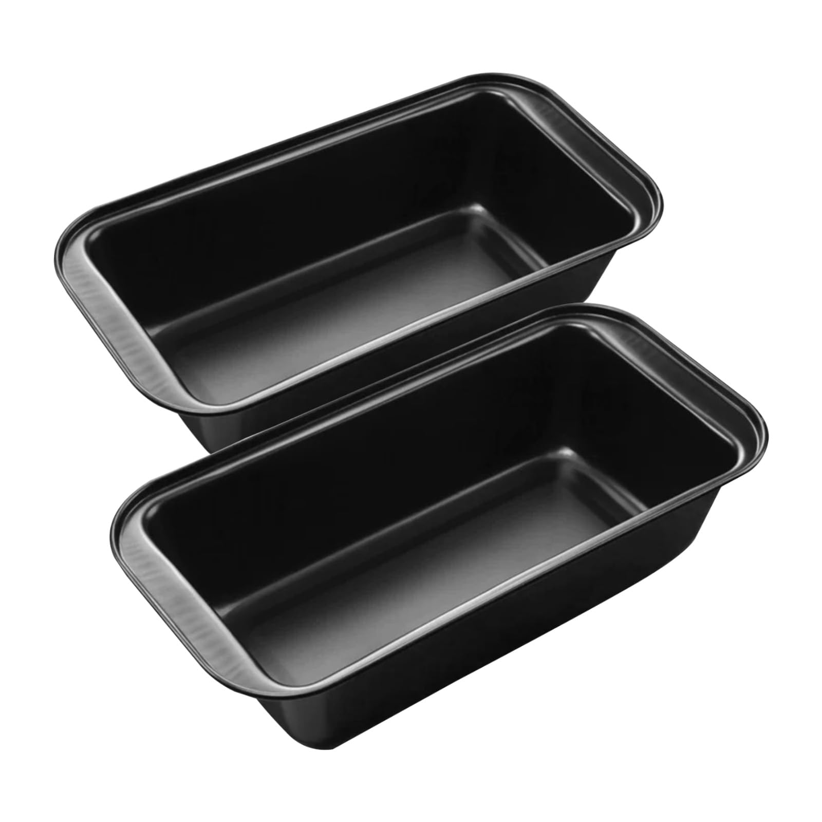 2 Piezas Molde Antiadherente para Pan, Molde Pan Horno, Mold Para Plum Cake Rectangular, Mold para Pan de Acero al Carbono, para Brownies, Tostadas y Pasteles 25.5x13x5.5cm (Gris)