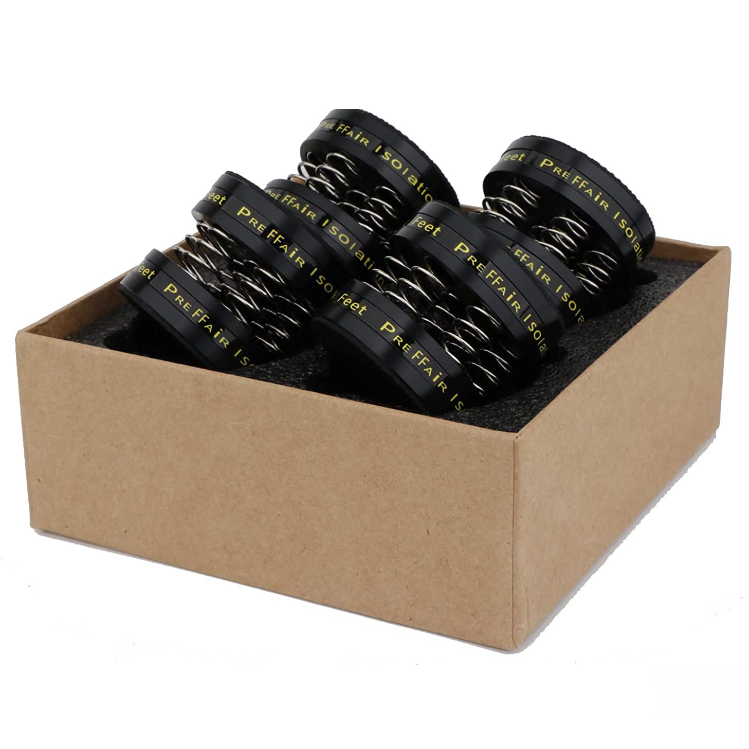 Soporte para altavoces HiFi con almohadillas de aislamiento para altavoces, pies de alta fidelidad, pies de dispositivo, amortiguador, posavasos con goma antideslizante para amplificador, subwoofer y
