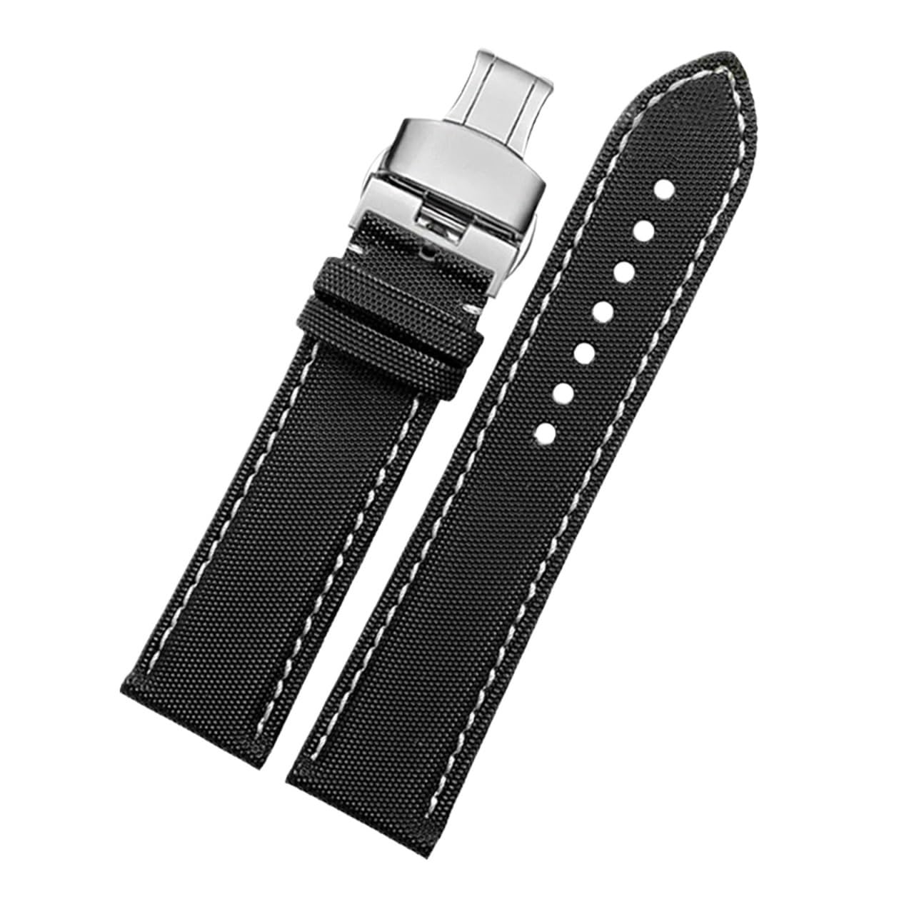 Bracelet montre 20mm 22mm nylon cuir compatible Seiko 5 Citizen Tudor - 6