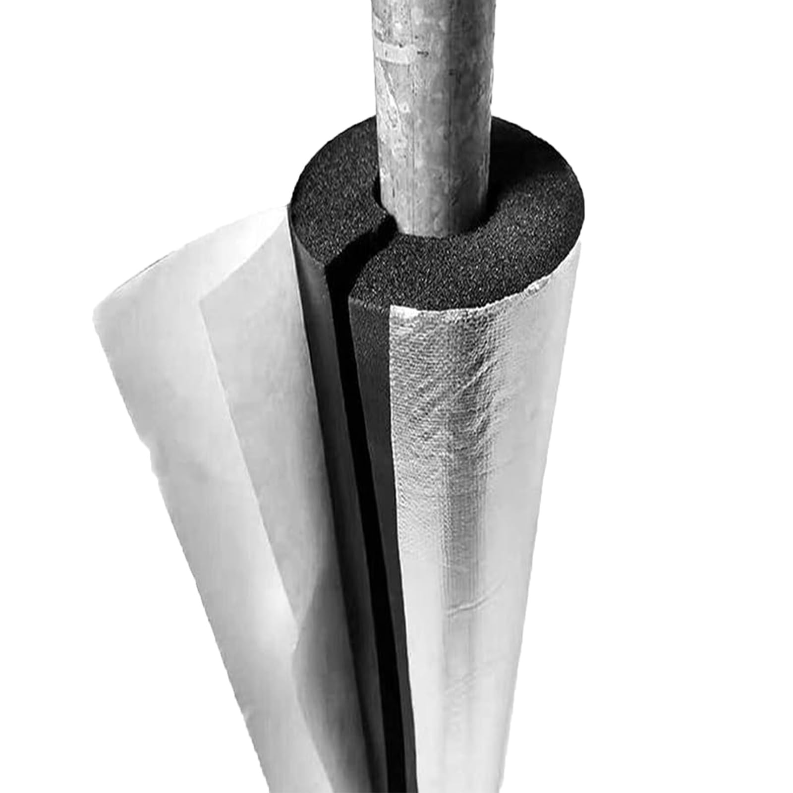 Piping insulation,Polyethylene Foam Tube,Waterproof/Antifreeze/Flame Retardant, ID 46mm To 114mm, For Outdoor air conditioning copper pipe insulation,Water supply and drainage. (Size : 114mm x 30mm x
