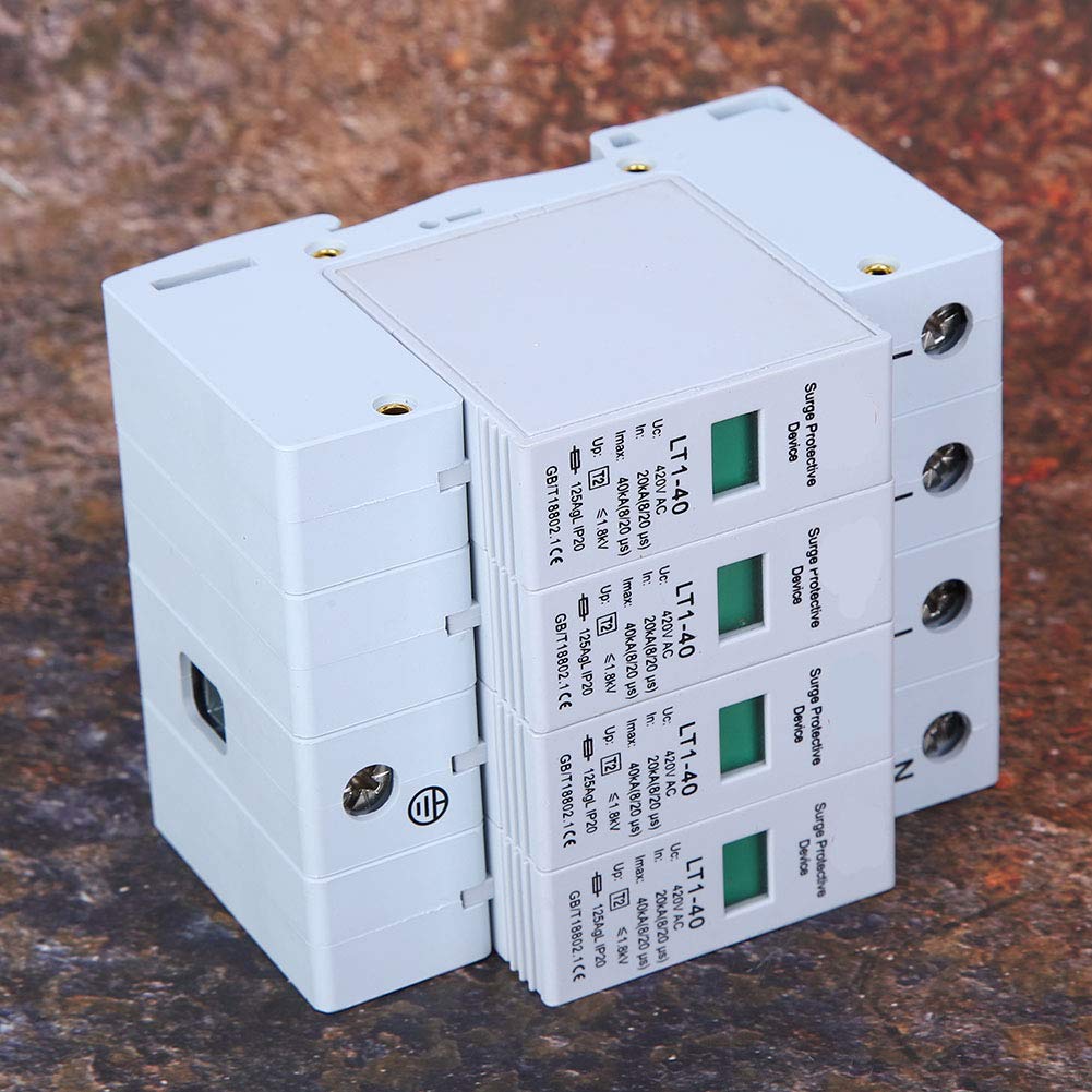 Protezione Sovratensione 4P 40KA, Scaricatore Bassa Tensione, Guida DIN LT1-40, Tipo Soffiante Magnetico