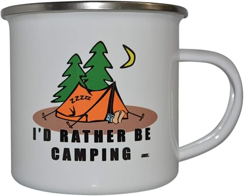 Miniatura 2 de Rogue River Tactical Taza divertida de campamento – Taza de café esmaltada regalo – I'd Rather Be Camping Gear
