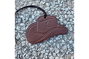 Cowboy Hat Brown Leather Scent Leather Car Air Freshener
