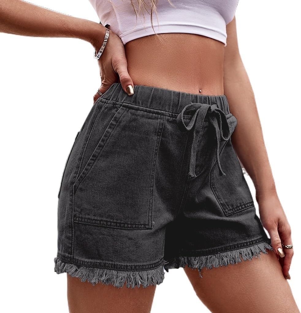 Short En Jean Femme Bluespice Taille 5 (M), Bleu, Ourlet Brut, Décontracté Et Confortable