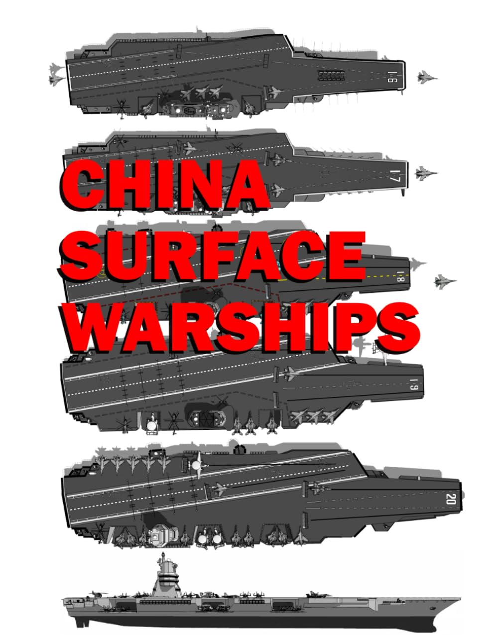 Livre China Surface Warships en noir et blanc encyclopédie visuelle des navires