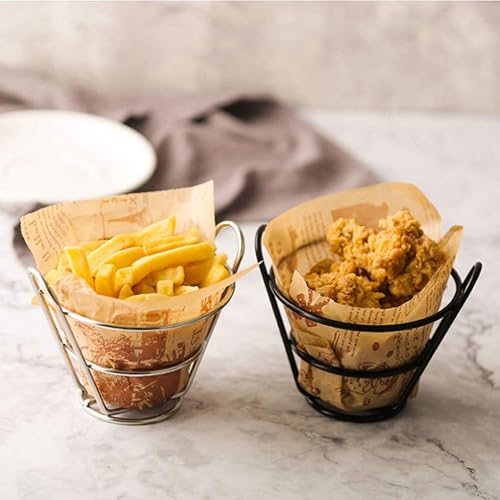 Miniatura 4 de Soporte para papas fritas, cesta de cono, soporte de alambre de metal, aperitivos, pollo frito, soporte de alambre para cocina, restaurante,