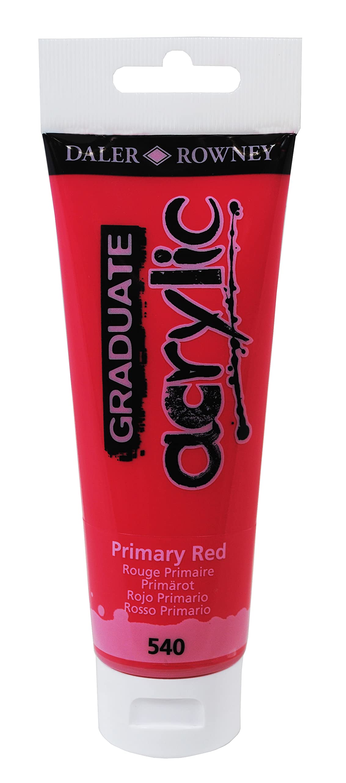 Daler-Rowney Graduate Acrylic Paint, Plastic Tube, 4oz - 120 ml, Primary Red