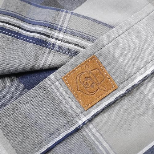 Image of Dubinik Mens Short Sleeve Button Down Shirts Soft Breathable Summer Vintage Regular Fit Lightweight Men's Casual Shirt