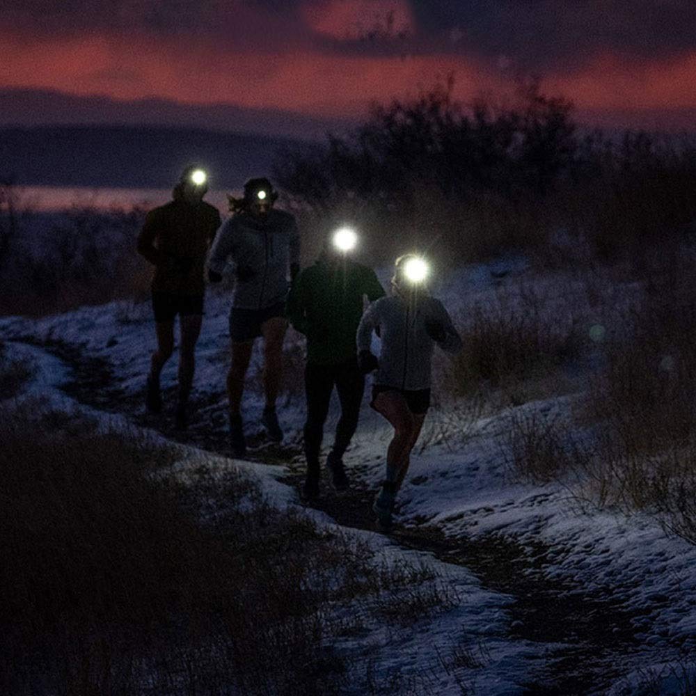 Latarka czołowa, latarnia morska, 12 000 ultra jasnych, ładowalnych lumenów, łatwa w użyciu, idealna do zestawu głośnomówiącego, do biegania, joggingu, na kemping - AAA Baterie w zestawie (B)