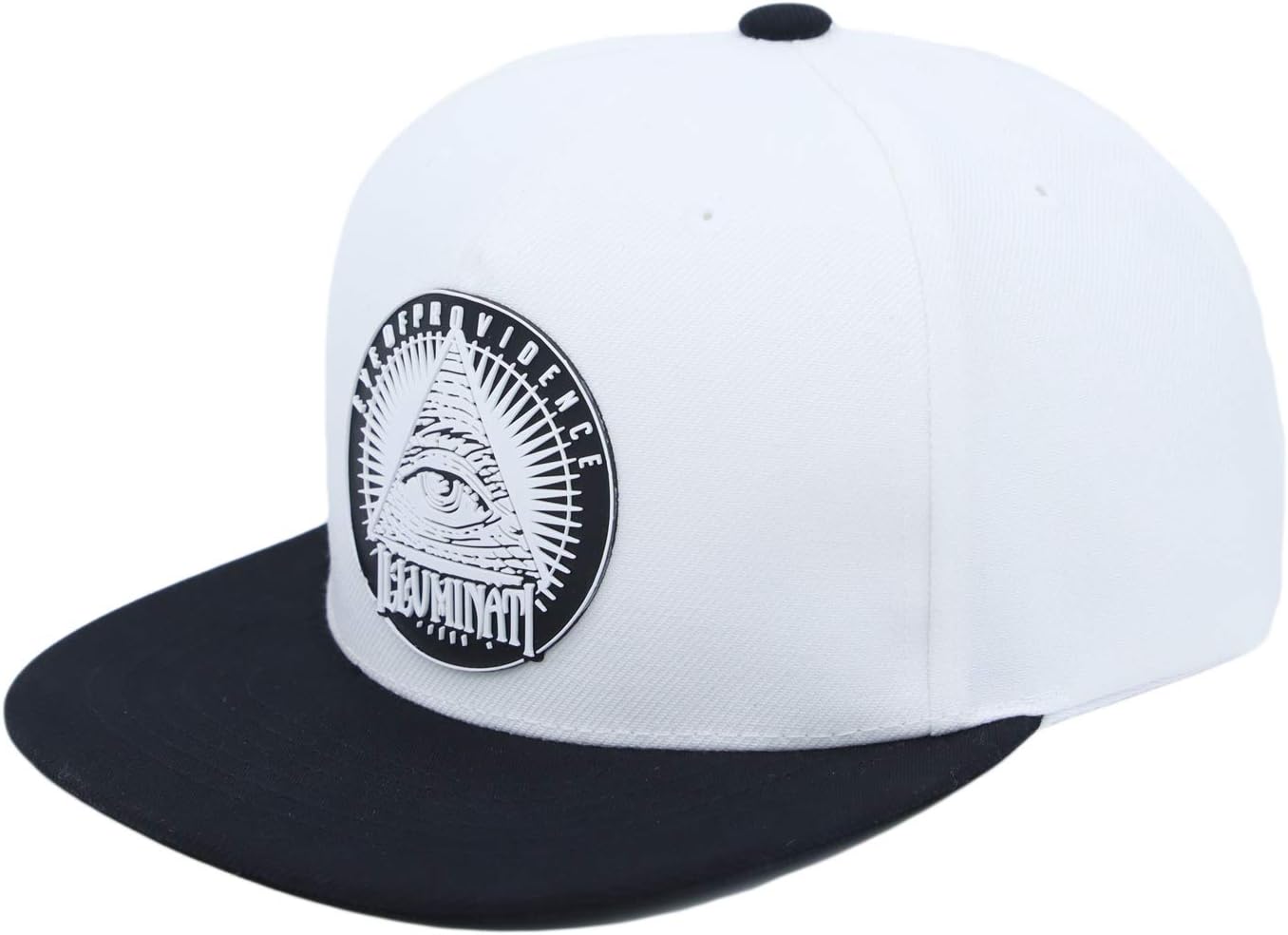 WITHMOONS Illuminati Patch Snapback Hat Flat Brim Baseball Cap AL21307