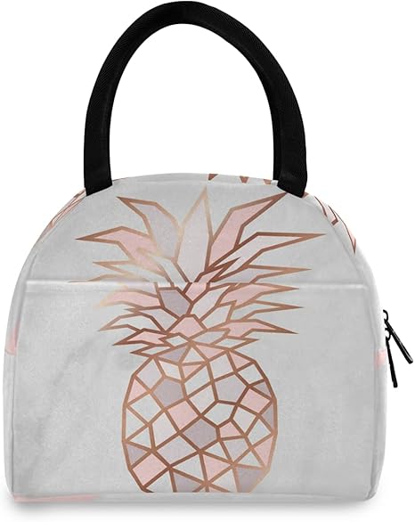 pink pineapple lunch bag