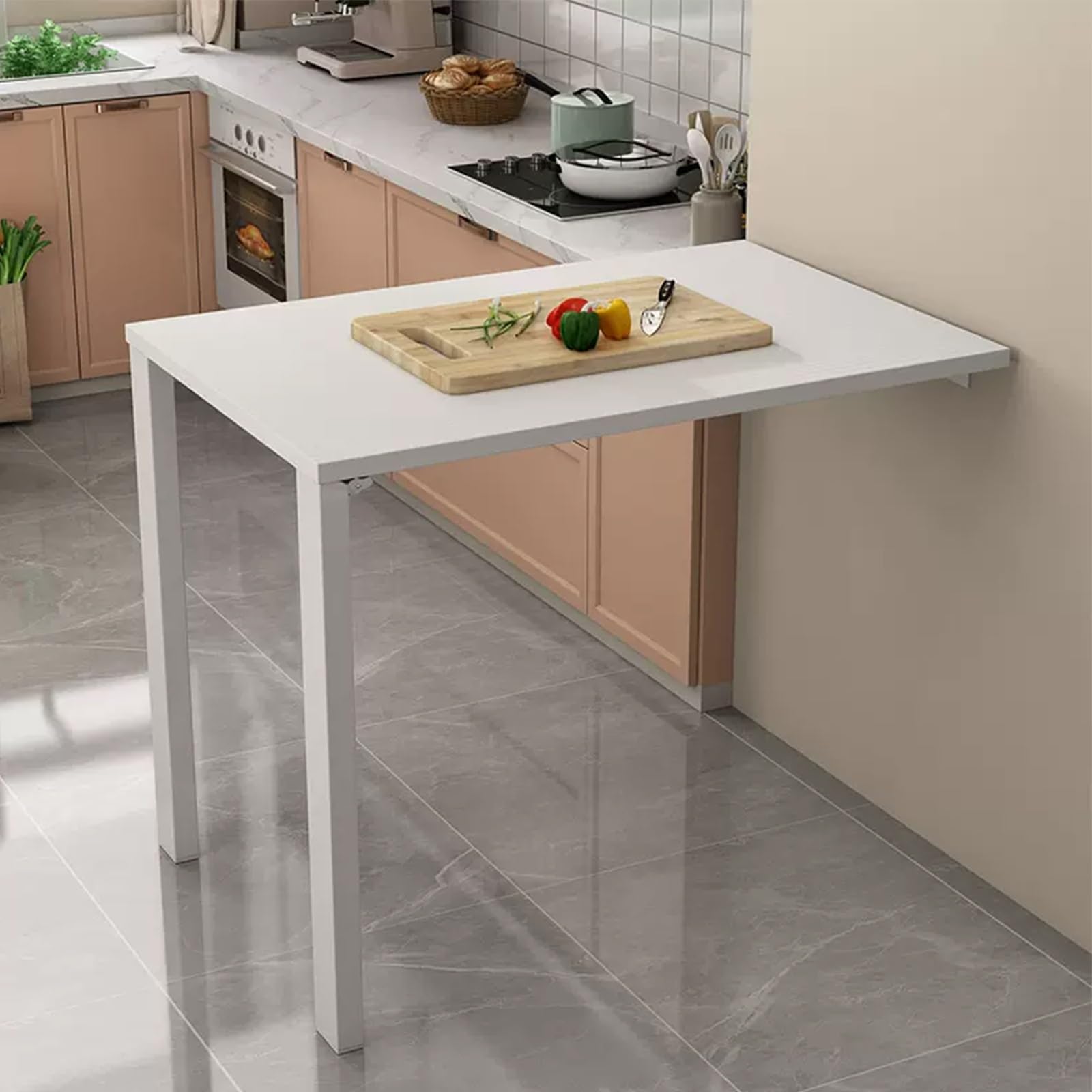 Wandklapptisch 100x60 Cm - Klappbarer Schreibtisch Für Küche & Homeoffice