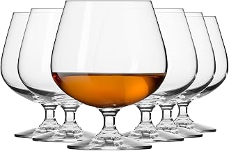 KROSNO Brandy Cognac Snifter Copos | Conjunto de 6 | 460 ml | Coleção Balance | Perfeito para casa, restaurantes e festas | Pode ser lavado na lava-louças