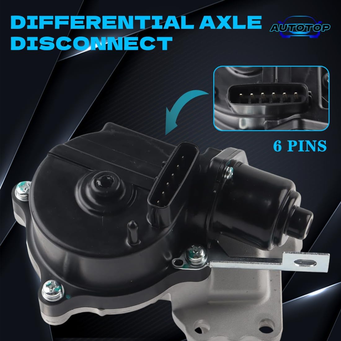 Front Differential Vacuum Actuator Assembly for Toyota 4Runner Tacoma Sequoia Tundra 2000-2007, 4WD Replace 41400-34013 41400-34011 41400-34012 41400-34010