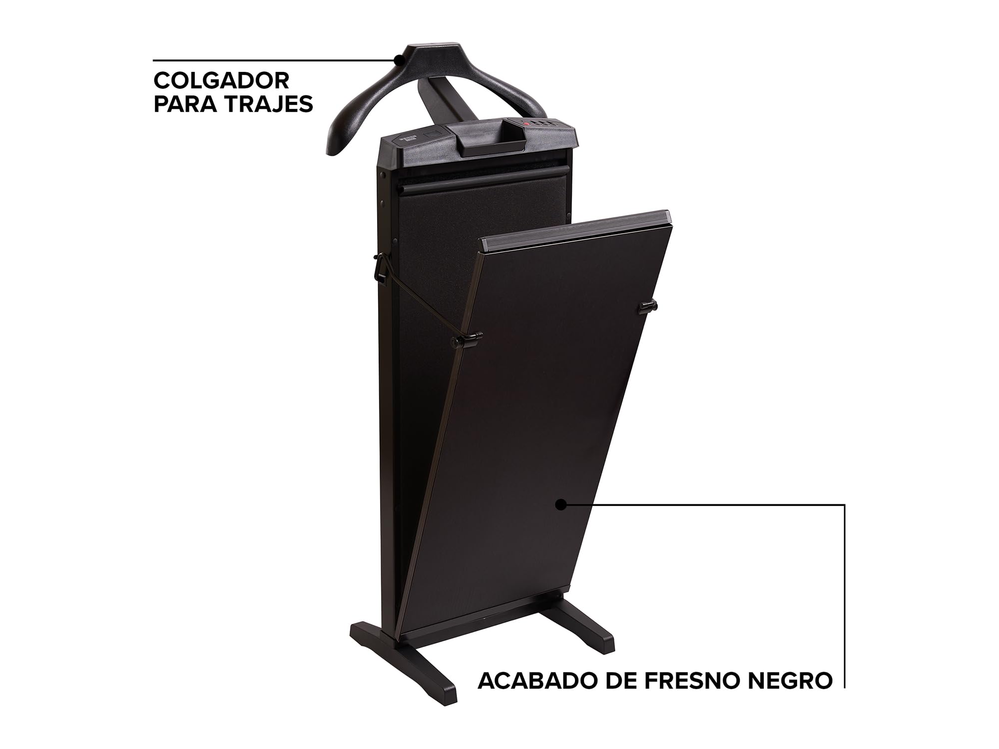 Corby 7700 - Prensa para pantalones, madera de fresno, enchufe europeo