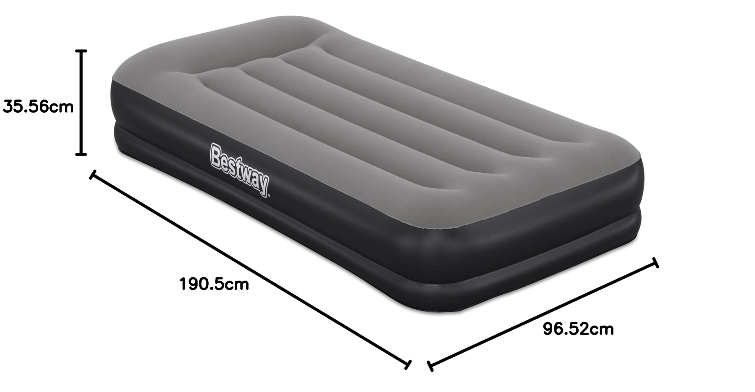 Bestway Colchón de Aire Tritech Doble Bomba USB 75" x 38" x 14"
