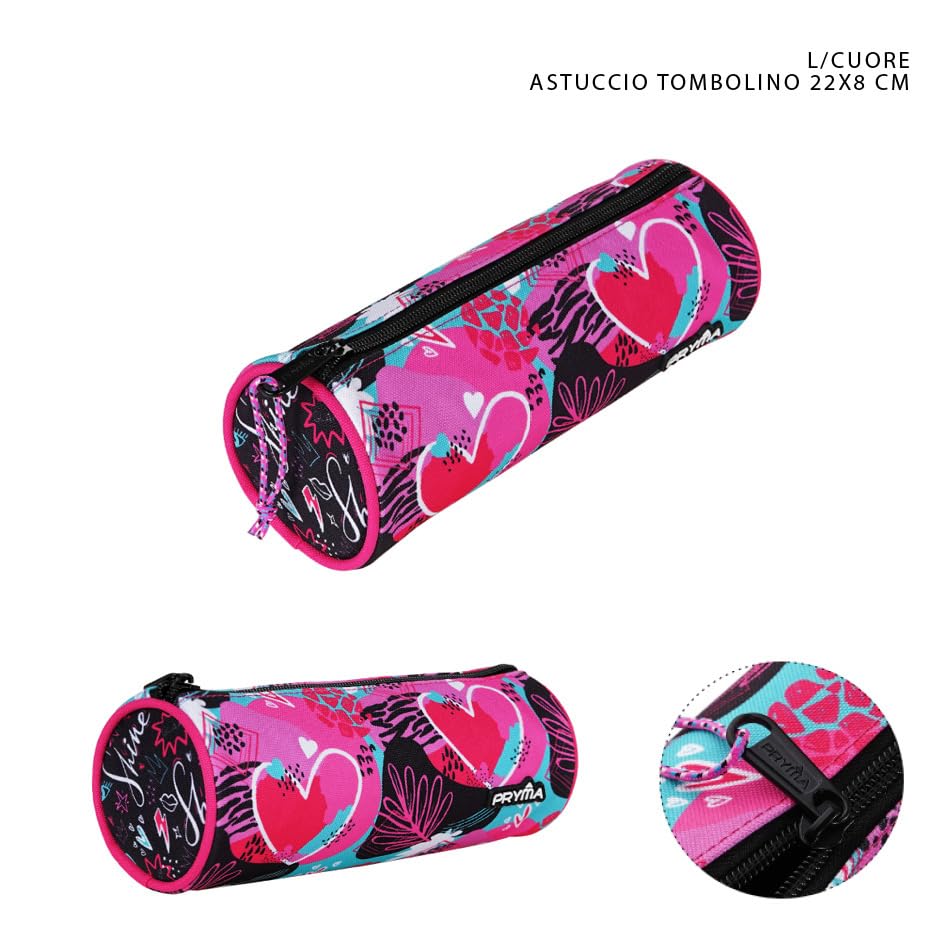 Pryma Astuccio – 22,5x11x5,5 cm – Portapenne Colorato con Chiusura a Cerniera – Organizer Compatto per Scuola, Ufficio e Tempo Libero (Linea Hip Hop