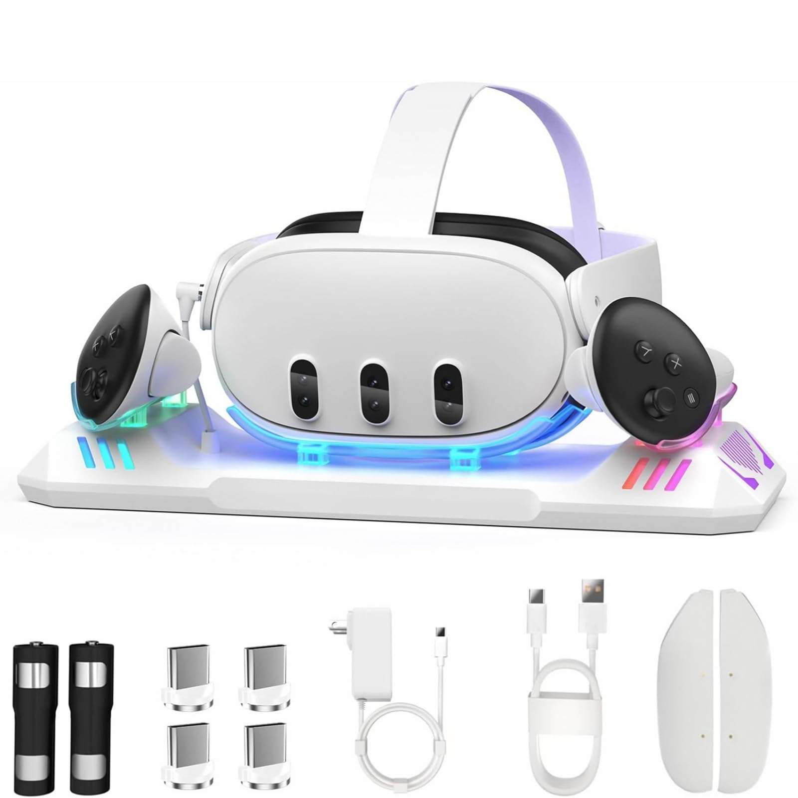 Dock di ricarica per cuffie 3/3S Controller Station Supporto da tavolo con indicatori LED dock ricaricabile